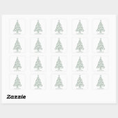 Evergreen Spirit – Musical Christmas Tree Design Vierkante Sticker (Vel)