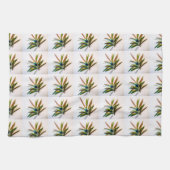 Evergreen Sprig met Berries Pattern Kitchen Towel Theedoek (Horizontaal)