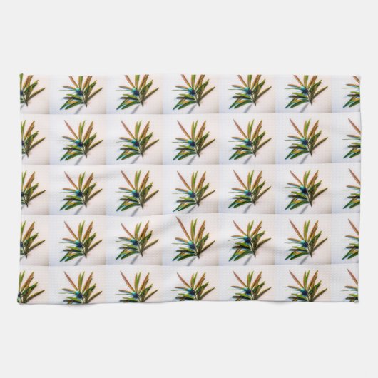 Evergreen Sprig met Berries Pattern Kitchen Towel Theedoek (Horizontaal)