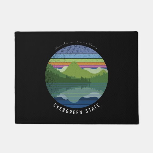 Evergreen state doormat deurmat (Voorkant)