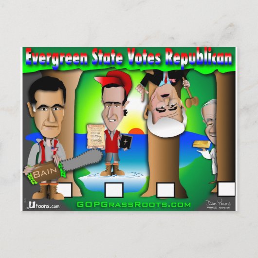 Evergreen State GOP Briefkaart (Voorkant)