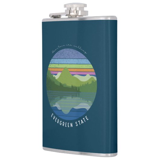 Evergreen state-kolf heupfles (Links)