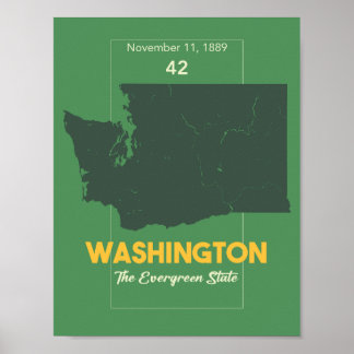 Evergreen State, Verenigde Staten Poster