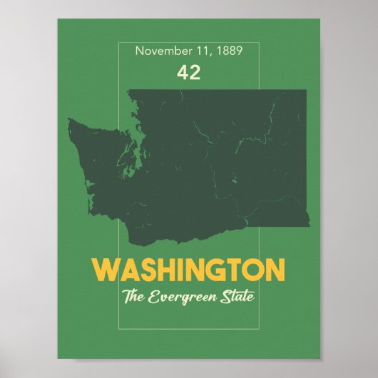 Evergreen State, Verenigde Staten Poster (Voorkant)