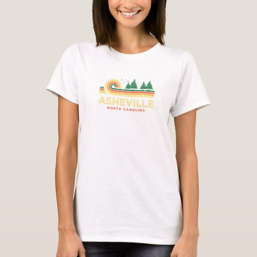 Evergreen Sunset Asheville Forest North Carolina W T-shirt (Voorkant)