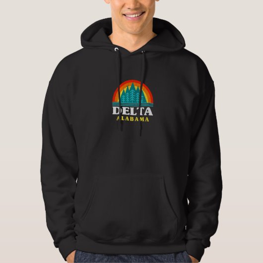 Evergreen Sunset Delta Forest Alabama Bos Natuur Hoodie (Voorkant)