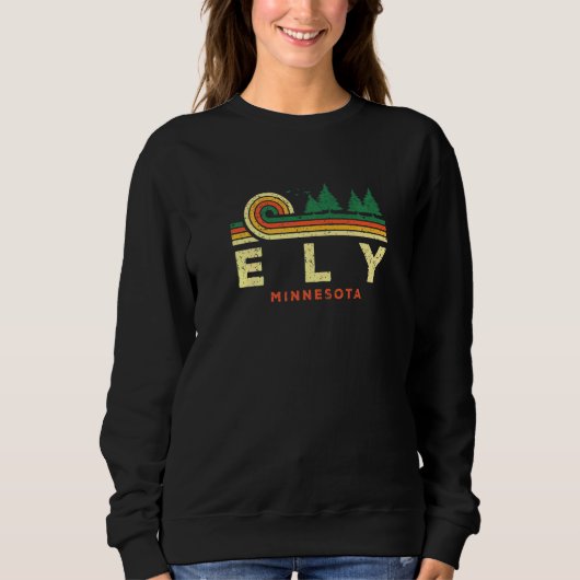 Evergreen Sunset Ely Forest Minnesota Bos Natuur Trui (Voorkant)