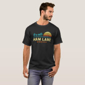 Evergreen Sunset Ham Lake Forest Minnesota Bossen T-shirt (Voorkant volledig)