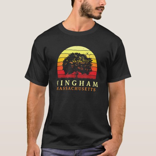 Evergreen Sunset Hingham Oak Tree Massachusetts Bu T-shirt (Voorkant)