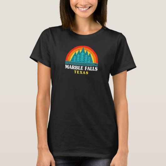 Evergreen Sunset Marble Herfsten Forest Texas Boss T-shirt (Voorkant)