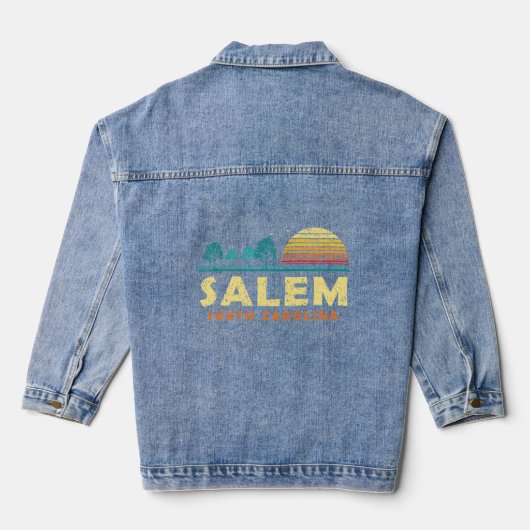 Evergreen Sunset Salem Forest South Carolina Bosse Denim Jacket (Achterkant)