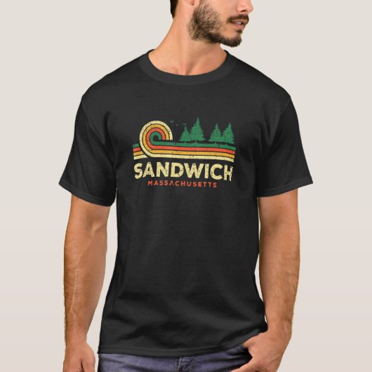 Evergreen Sunset Sandwich Forest Massachusetts Woo T-shirt (Voorkant)