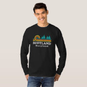 Evergreen Sunset Scotland Forest Maryland Bossen N T-shirt (Voorkant volledig)