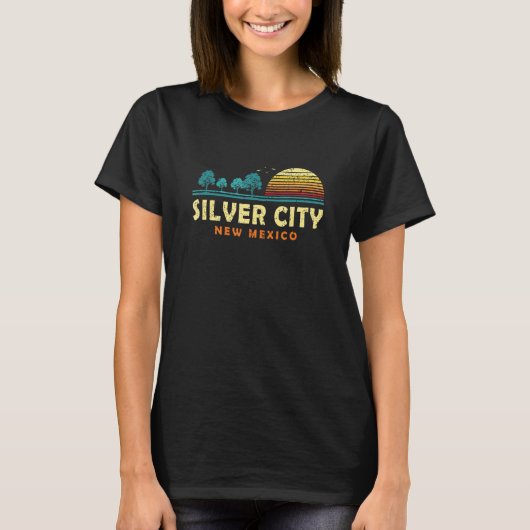 Evergreen Sunset Silver City Forest New Mexico Woo T-shirt (Voorkant)