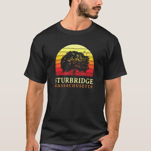 Evergreen Sunset Sturbridge Oak Tree Massachusetts T-shirt (Voorkant)