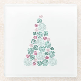 Evergreen Swirl Glazen Onderzetter