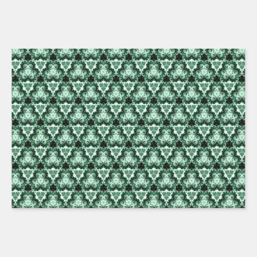 Evergreen Swirl met oliden Inpakpapier Vel (Voorkant)