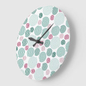 Evergreen Swirl (Patroon) Grote Klok (Hoek)