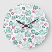 Evergreen Swirl (Patroon) Grote Klok (Voorkant)