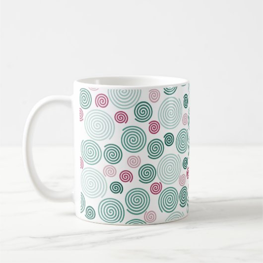 Evergreen Swirl (Patroon) Koffiemok (Links)