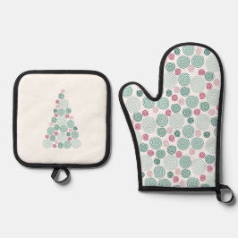 Evergreen Swirl (Patroon) Ovenwant & Pannenlap Set