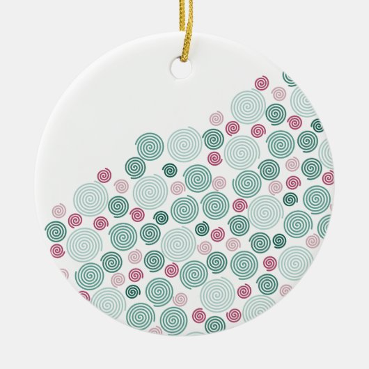 Evergreen Swirl - (Pattern) Keramisch Ornament (Voorkant)