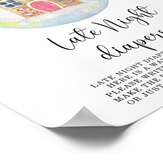 Evergreen tak - Late nacht luiers spel Poster (Hoek)