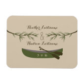 Evergreen takken + kano opslaan van de datum magne magneet (Horizontaal)