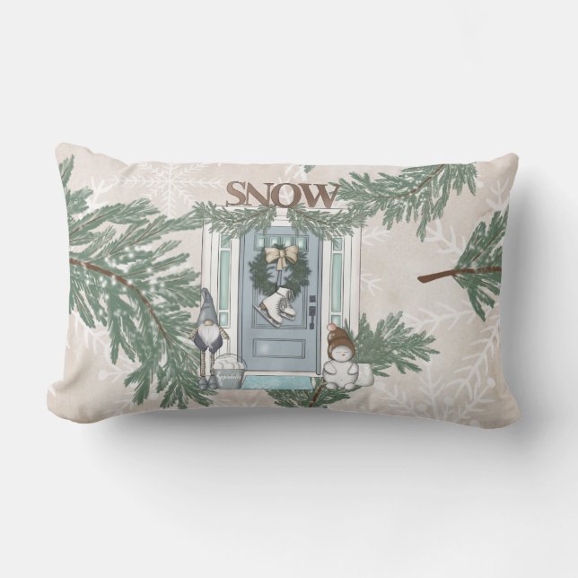 EVERGREEN TAKKEN VAKANTIE VOORDEUR KRANS KUSSEN (Voorkant)