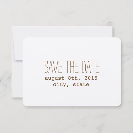 Evergreen Tree Branches Wedden Save the Date (Achterkant)