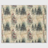 Evergreen Tree Forest Cadeaupapier (Vlak)