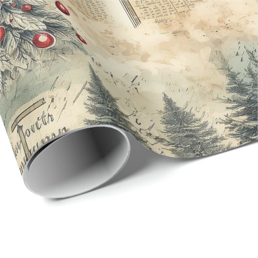  Evergreen Tree Forest Cadeaupapier (Rol Hoek)