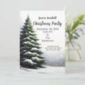 Evergreen Tree Kerstfeest uitnodiging (Staand voorkant)