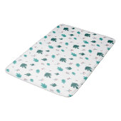 Evergreen Tree Leaves en Red Holly Berries Badmat (Gekanteld)