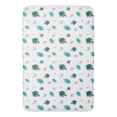 Evergreen Tree Leaves en Red Holly Berries Badmat (Voorkant Verticaal)