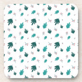 Evergreen Tree Leaves en Red Holly Berries Bier Onderzetter (Voorkant)