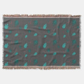 Evergreen Tree Leaves en Red Holly Berries Deken (Voorkant)