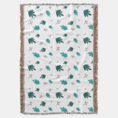 Evergreen Tree Leaves en Red Holly Berries Deken (Voorkant Verticaal)