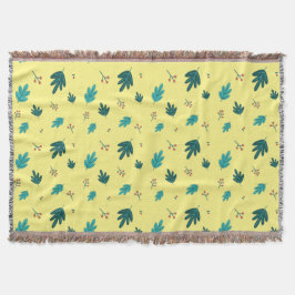 Evergreen Tree Leaves en Red Holly Berries Deken