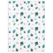 Evergreen Tree Leaves en Red Holly Berries Klembord (Achterkant)