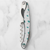 Evergreen Tree Leaves en Red Holly Berries Kurkentrekker (Voorkant)