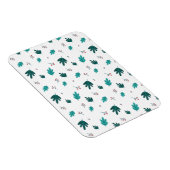 Evergreen Tree Leaves en Red Holly Berries Magneet (Rechterzijde)