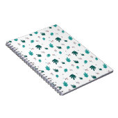 Evergreen Tree Leaves en Red Holly Berries Notitieboek (Rechterzijde)