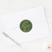 Evergreen Tree | Natuur bruiloft gepersonaliseerd Ronde Sticker (Envelop)