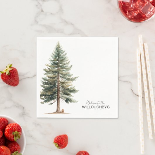 Evergreen Tree Party Servet (Insitu)