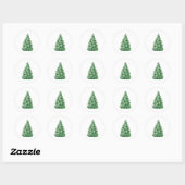 Evergreen Tree Ronde Sticker (Vel)