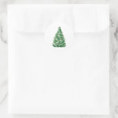 Evergreen Tree Ronde Sticker (Tas)