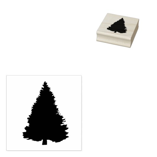 Evergreen Tree Rubber Stamp Rubberstempel (Gestempeld)