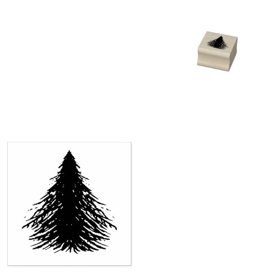 Evergreen Tree Rubberstempel (Gestempeld)