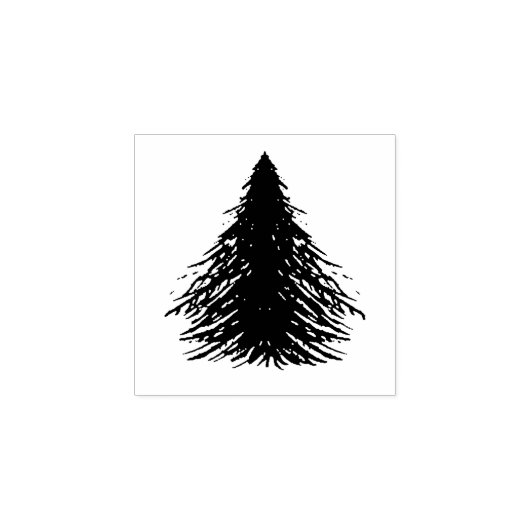 Evergreen Tree Rubberstempel (Afrduk)